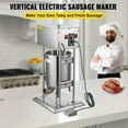 thumbnail image 3 of BENTISM 10L/22lbs Sausage Stuffer 2 Speed CE&SGS Standards Stainless Steel Vertical Sausage Maker, 3 of 9