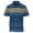 Cobalt - Style 9306, variant on Mens Multiple Stripe Polo Shirt With Pocket - Short Sleeve Yarn Dye