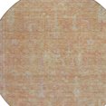 thumbnail image 5 of HomeRoots 604709 8 ft. Coral & Beige Round Oriental Washable Indoor & Outdoor Area Rug, 5 of 5