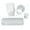 White, variant on Flexible Downspout Extension Roof Trough Rain Gutter 80/100mm Circular Rain Trough Downspout Extension Group Own Spout Drain Extender