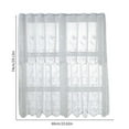 thumbnail image 3 of Joipy Short White Voile Curtains Solid Sheer Lace Window Drapes for Bedroom Bathroom Room Kitchen Light Filtering Decorative Rod Pocket Panels (1Panel 24"x29"), 3 of 8