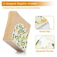 thumbnail image 4 of Lemon with Leaves Flowers Acrylic Napkin Holder Clear Paper Tissue Dispenser Kitchen Dining Room Bathroom Party Hotel, 4 of 8
