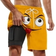 thumbnail image 4 of Men's Beachwear Board Shorts for Summer Leisure with Print Design Layer Quick-Dry Surf Swim Trunks, 4 of 4