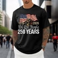 thumbnail image 4 of Puliio Mens Usa 250Th Anniversary T-Shirt Celebrating 1776-2026 Patriotic American Flag Graphic Tee 250 Years Together Commemorative Apparel For Men（Black,XL), 4 of 5