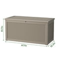 thumbnail image 4 of MAYEERTY 260 Gallon Outdoor Deck Box, Large Capacity Storage Box for Patio Furniture Cushions, Pillow with Wheels, Light Brown, 4 of 8