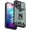 Darkgreen, variant on ShellTech Case for iPhone 14 Pro,Shockproof Rubber Ring Holder Kickstand Case Magnetic Card Slot Slide Camera Lens Protection Back Cover,Black