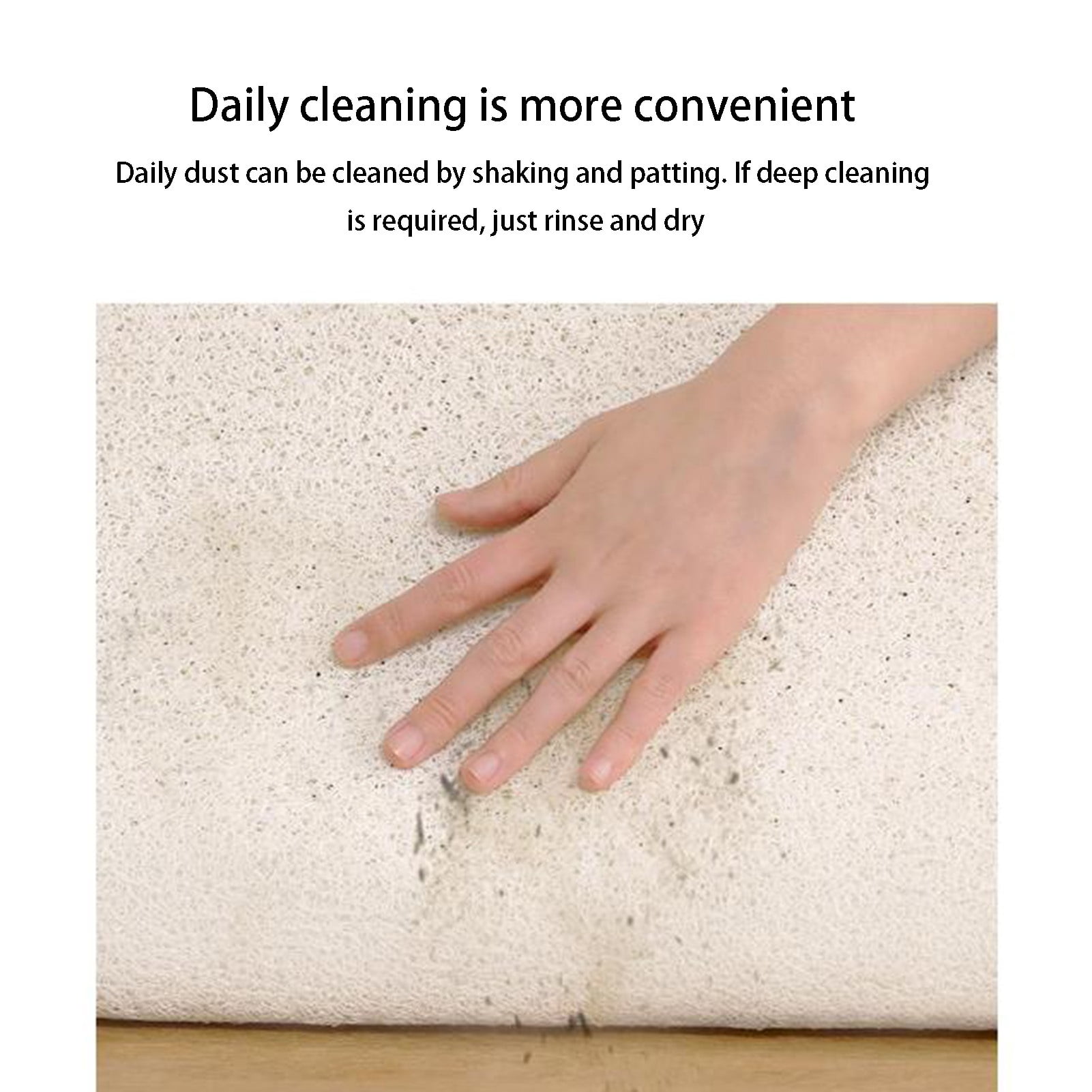 Non Slip Shower Mat,Loofah Shower Mat Bath Mat with Drain Holes,PVC Hollow Bathroom Floor Mat,Quick Drying for Inside Shower