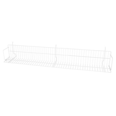 

48 x 6 x 6 ½ inch White CD/DVD/Cassette Shelf