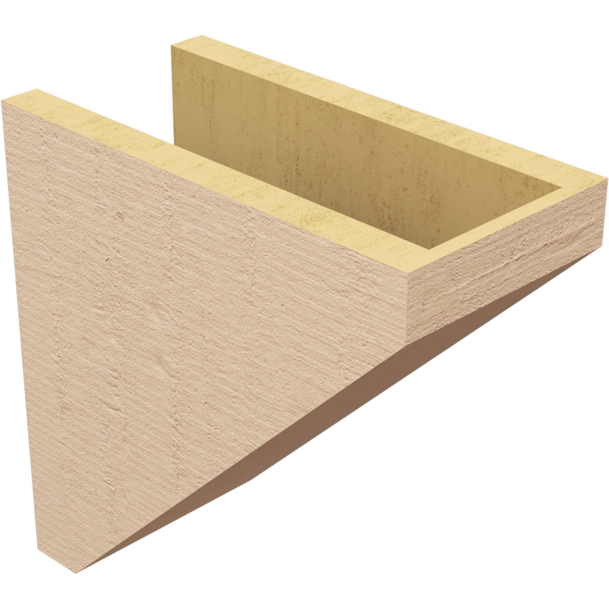 6"W x 12"D x 12"H Classic Concord Rough Cedar Woodgrain TimberThane Corbel, Primed Tan