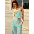 thumbnail image 4 of Conjunto de dos piezas Panadila para mujer, a rayas, verde veraniego (M), 4 of 6