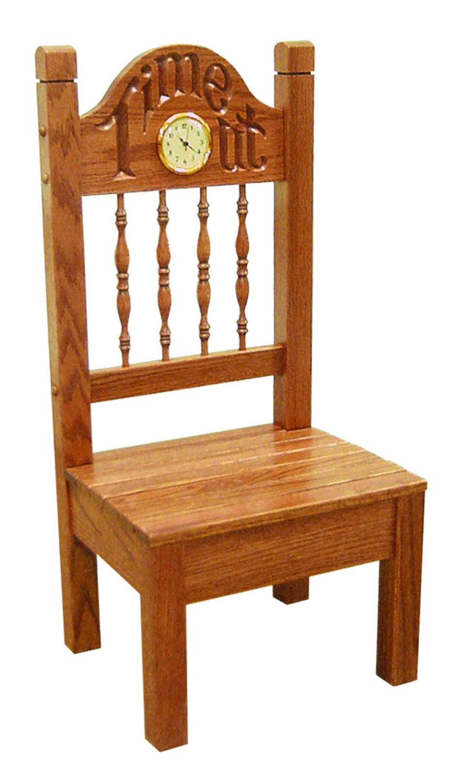 Furniture Barn USA™ Child's Oak Time Out Chair with Clock
