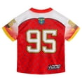 thumbnail image 3 of Disney Cars Lightning McQueen Mesh V-neck T-Shirt and French Terry Jogger Pants Outfit Set Toddler to Little Kid, 3 of 5