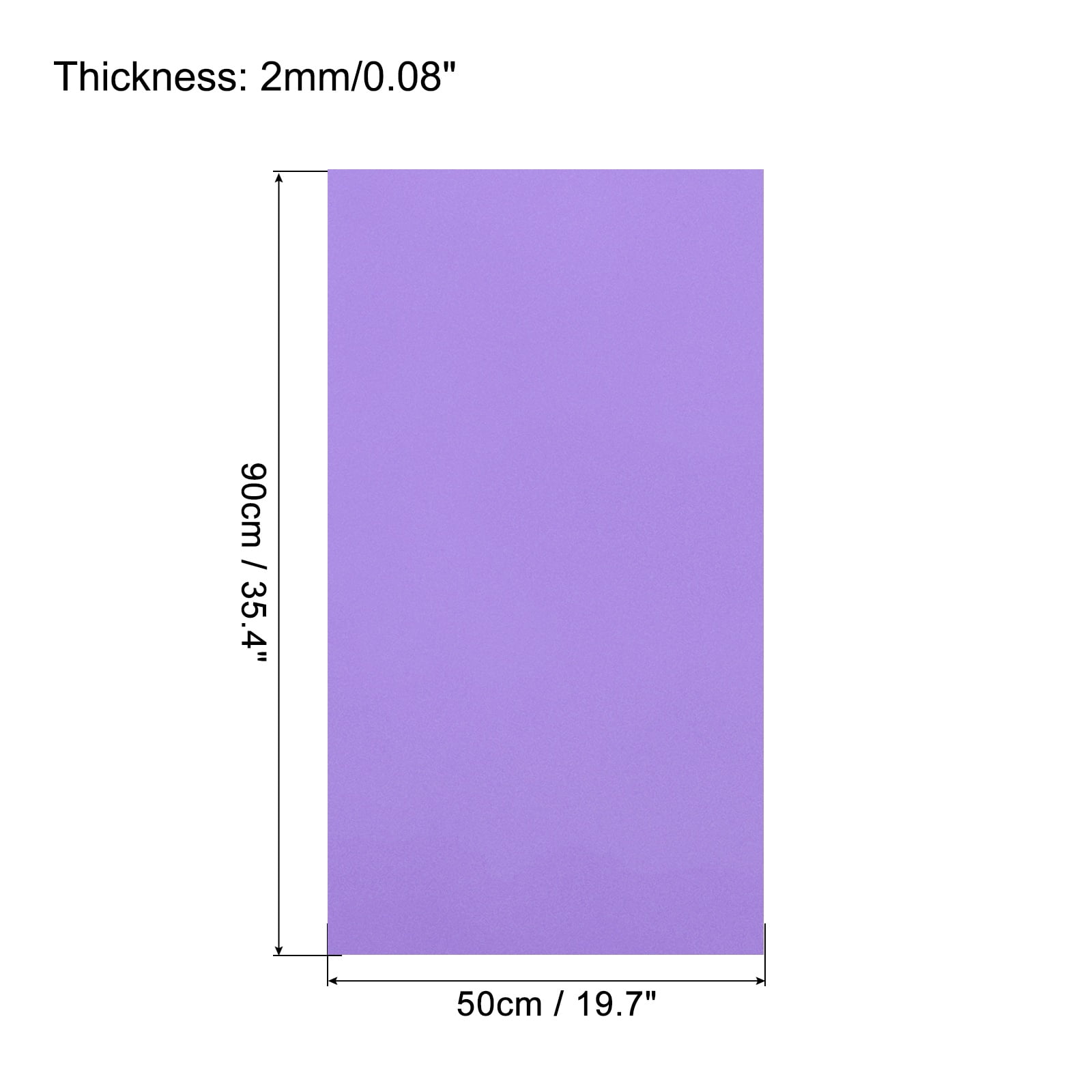 Uxcell EVA Foam Sheets Light Purple 35.4 Inch x 19.7 Inch 2mm Thick Crafts Foam Sheets for Costumes, Arts and Crafts Projects Pack of 5