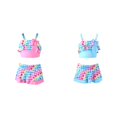 thumbnail image 1 of (2-Pack) Rinsvye Girls Cute Swimsuit For Kids Bathing Suit Two Piece Tankini Rash Guard Sets Beach Pool Summer Vacation Wear, 1 of 4