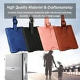 thumbnail image 2 of 2 Pack Luggage Tags, Leather Name ID Labels with Privacy Cover, 2 of 5