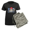 thumbnail image 5 of CafePress - Christmas Shark Pajamas - Women's Short Sleeve Print T-Shirt and Pants Dark Cotton Pajama Set, 5 of 7