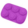 thumbnail image 1 of 1 unidad, 6 cavidades, cubitera para hielo, silicona con forma de rosas, silicona para chocolate, silicona para pasteles de chocolate, cubitera para hielo, 1 of 4