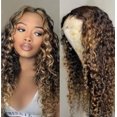thumbnail image 5 of Peluca Sincero de nuevo estilo para mujer rizos pequeños africanos pelo largo marrón mezclado 65 cm, 5 of 5