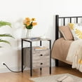 thumbnail image 2 of HOOBRO Nightstand with USB Ports & 2 Drawers & Power Outlets Bedroom BG431BZ01G2, 2 of 9
