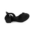 thumbnail image 5 of BLISSFUL STEP Women's Opened Toe Block Heel Lace up Dress Sandals Black 7.5, 5 of 8
