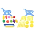 thumbnail image 3 of Carro de compras de juguete carrito de compras supermercado carro de juguete con frutas alimentos juego de juguete azul Magideal Carro de compras de juguete, 3 of 7