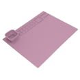 thumbnail image 1 of Tapete de silicona para pintar con taza, ideal para cultivar el talento artístico. Tapete de silicona fácil de limpiar para niños y niñas. Suministros de arte en color rosa., 1 of 14