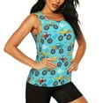 thumbnail image 2 of Fotbe Cartoon Monster Truck Womens Loose Fit Casual Flowy Slim-Fit Tank Tops Athletic Round Neck Trendy Sleeveless Summer Tops for Gym and Yoga-X-Large, 2 of 7