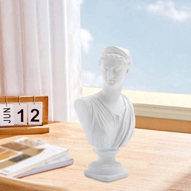 Estatua de Griega Decoración del Piece Woman Woman Bust Sculpture Roman Mythology Figurine para la mesa de estante porche