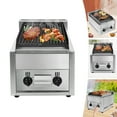 thumbnail image 2 of ToppiJoy 21in Gas Grill, Commercial Charbroiler LPG Gas Countertop Char Broiler Grill 2 Burner Gas Propane Flattop BBQ Stove BBQ Grill Indoor Gas Griddle for Restaurant Silver, 2 of 7