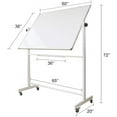 thumbnail image 4 of XIWODE Mobile Double-Sided Magnetic Whiteboard, 60”x 36" Rolling White Board on Wheels, Silver Aluminum Frame, White Board with Stand, Easel Whiteboard for School, Office, 4 of 9