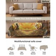 thumbnail image 3 of Fall Maple Leaf Fox Sofa Covers for 3 Cushion,Washable Couch Cover for Sectional Sofa Slipcovers with Tassel,Autumn Retro Cabin Cottage Loveseat Covers Futon Cover Throw Blanket 71''x118'', 3 of 8