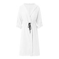 thumbnail image 4 of Ediodpoh Women’s Fashion Trench Coats Solid Color Grid Turn Down Collar Tight Waist Warm Autumn Wool Jacket White XXXL, 4 of 8