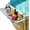 Grey, variant on Pool Bar for Above Ground Pool Swim Up Bar 38.4" x12" Adjustable Poolside Table Foldable Swimming Pool Shelf Fits Round Oval Rectangle Pools Clip-On Drink Table for Deck Patio, White