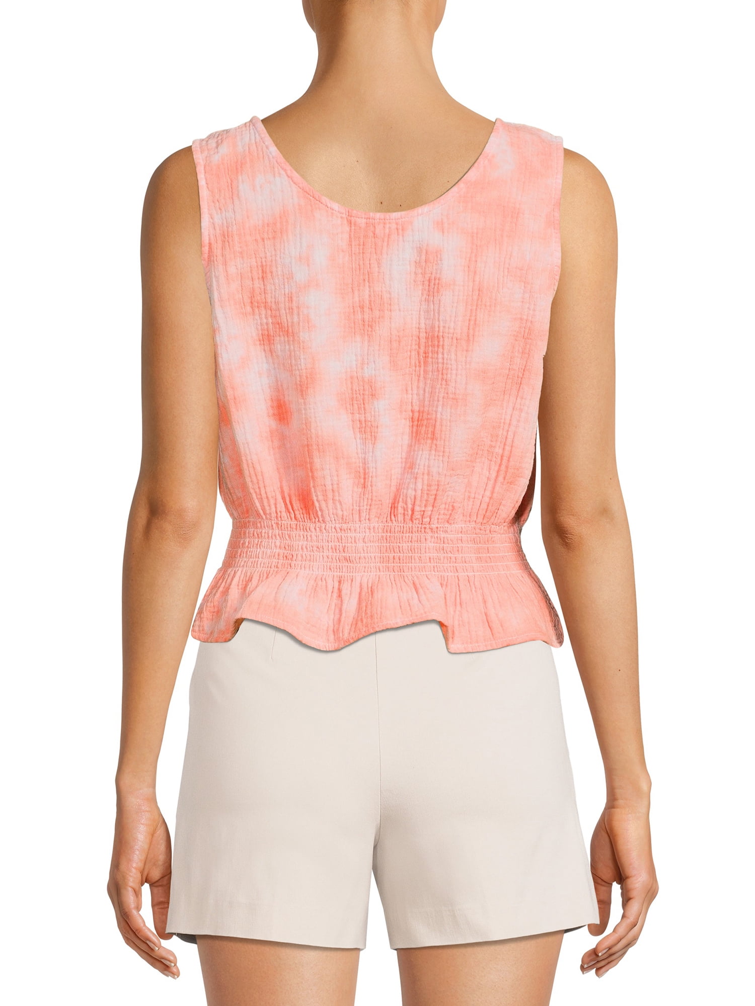 Time And Tru Women's Coordinating Peplum Waist Tank Top