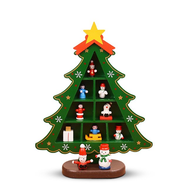 Matsuzay de decoración de árbol de Navidad adorno de muñeca escritorio centro de decoración Metal artesanía granja decorativa Kits de decoración para fiestas Verde METRO Matsuzay HA009214-05B