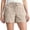 #06 Khaki 【Mix, Match & Rotate: Stock Up on Daily Colors】, variant on Women's Solid Lightweight Drawstring Casual High Waist Hiking Shorts Summer Workout Shorts With Pockets, Polyester | UKHCCC,Black L