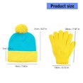 thumbnail image 5 of Ywmsfl Stylish Contrast Color Hat And Gloves Set Soft Knitted Headwear Winter Accessories For Men Women Christmas Par, 5 of 15