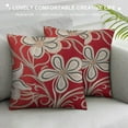 thumbnail image 3 of GOSMITH Chenille Chateau Vintage Floral Design Decorative Cushion Cover, Color Burgundy, 3 of 5