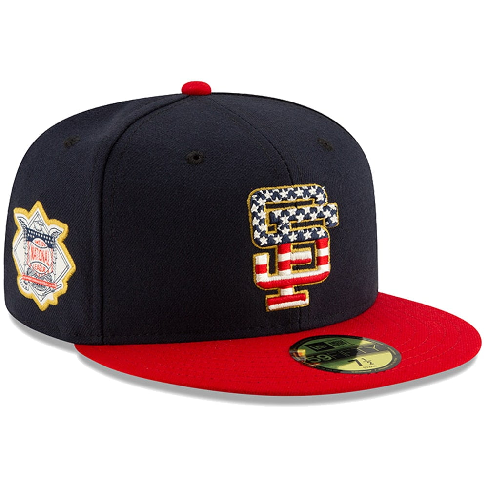 San Francisco Giants New Era 2019 Stars & Stripes 4th of July OnField 59FIFTY Fitted Hat Navy