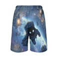 thumbnail image 3 of Men's Pajama Bottoms Athletic Shorts For Men Casual Cotton Astronaut Cat and His Robot Pet, 3 of 7