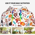 thumbnail image 4 of Lsque Autumn Pumpkins Fall Leaves Pattern Casual Women's Hoodie,Hooded Sweatshirt with Kangaroo Pocket,Pullover Hoodie with Eye-catching Drawstrings-Large, 4 of 7