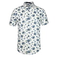 thumbnail image 1 of CamiHawaiaDe PlaEstampado Floral Con Botones ManCorCamiDe Verano PaHombres Blancuzco 48, 1 of 7