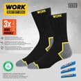 thumbnail image 4 of Calcetines de trabajo SOXCO de longitud redondeada para hombre, color negro, 10 pares, 4 of 4
