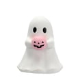 thumbnail image 3 of Lypsnake 3 Pack Pastel Ghost Resin Figurines, Kawaii Halloween Ghost Statue Set with Pink Pumpkin, Witch Hat & Candy Sprinkles, Sweet Spooky Tabletop Tiered Tray Home Decor, 3 of 9