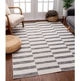 thumbnail image 6 of Well Woven Hala Grey Geometric Flatweave Boxes & Stripes Pattern Area Rug, 6 of 6