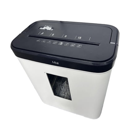Llid Paper shredding machines, 6-Sheet Crosscut Paper and Credit Card Shredder for Home Office, White