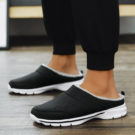 

Alueeu Men s casual shoes Lovers Shoes Mens s Casual Breathable Mesh Fabric Plus Velvet Warmth Slip On Shoes Shoes For Men