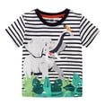 thumbnail image 1 of KYAIGUO T-Shirt Bébé Garçon Dessin Animé 2-12T Manches Courtes Rayé Col Rond Coton, 1 of 8