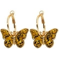 thumbnail image 1 of Hoop Dangle Earrings Butterfly  Vintage Huggie Hoop Earrings Pierced Earrings, 1 of 4