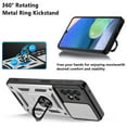 thumbnail image 5 of Rugged Case for Samsung Galaxy A32 5G Shockproof Phone Case with Camera Lens Slide Cover and Ring Holder Kickstand, Support Magnet Car Mount, Military Grade Heavy Duty Protection Cover, Silver, 5 of 7